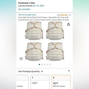 Ecoable cloth diaper lot